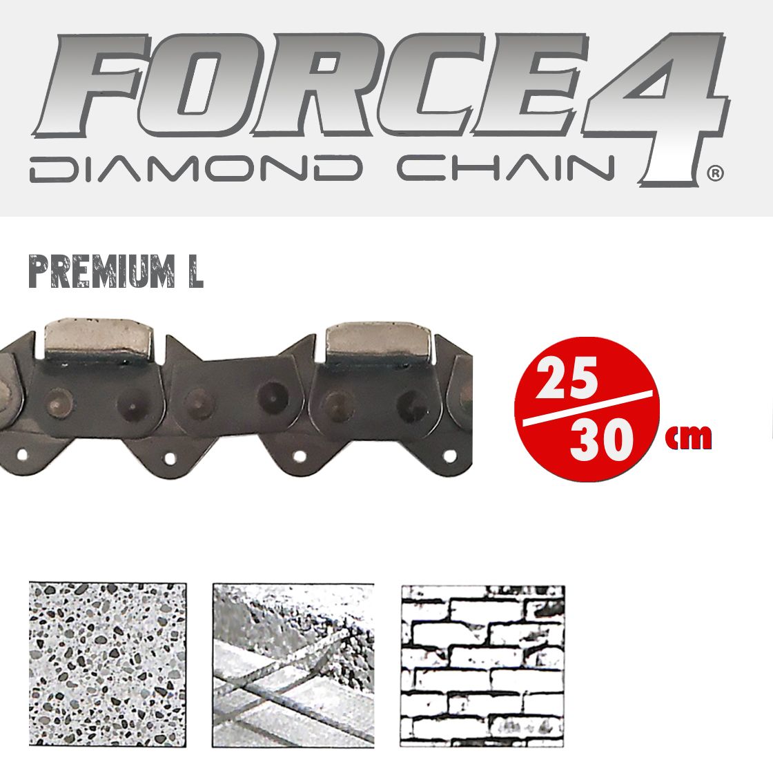 ics-PF25PL F4 Diamantkette 25/30cm Premium L (Def)