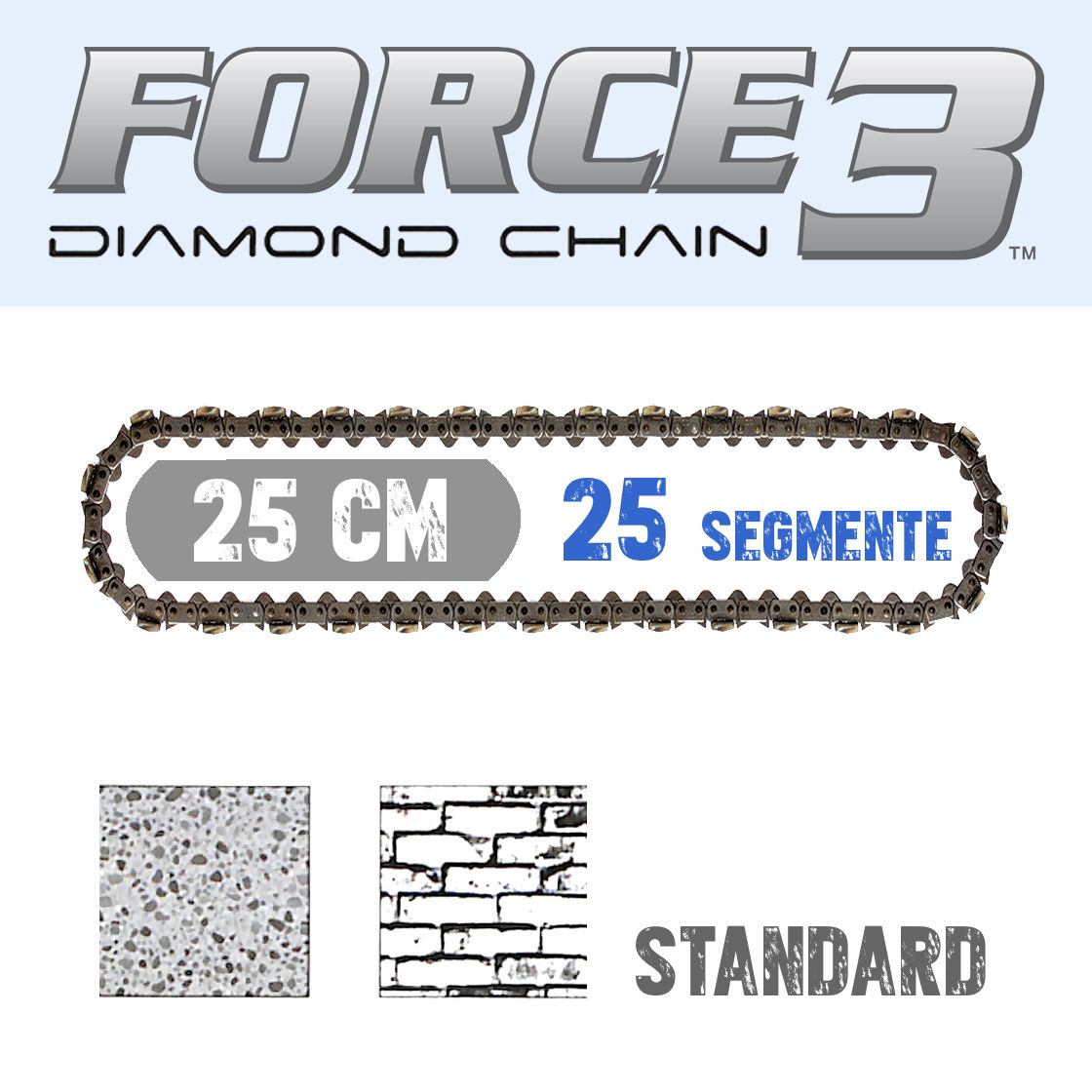 ICS-F-L25-S25 F3 Diamantkette 25 cm STANDARD (Def)