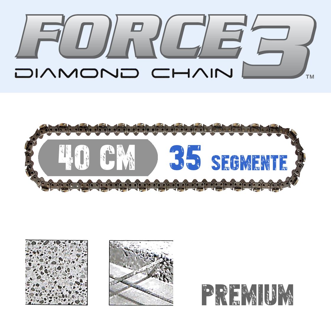 ICS-F-PREM-L40-S35 F3 Diamantkette 40 cm PREMIUM (Def)