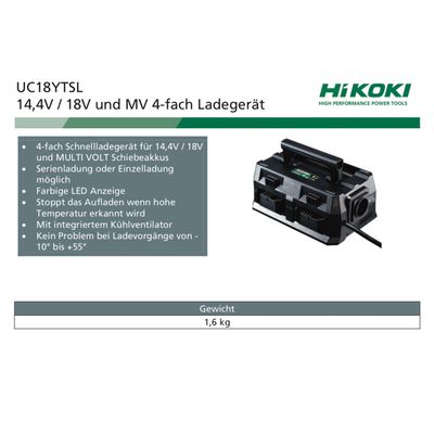 H-UC18YTSL 4x Ladegerät UC18YTSL f. 14-18-MV-Akku (1 Detail1)