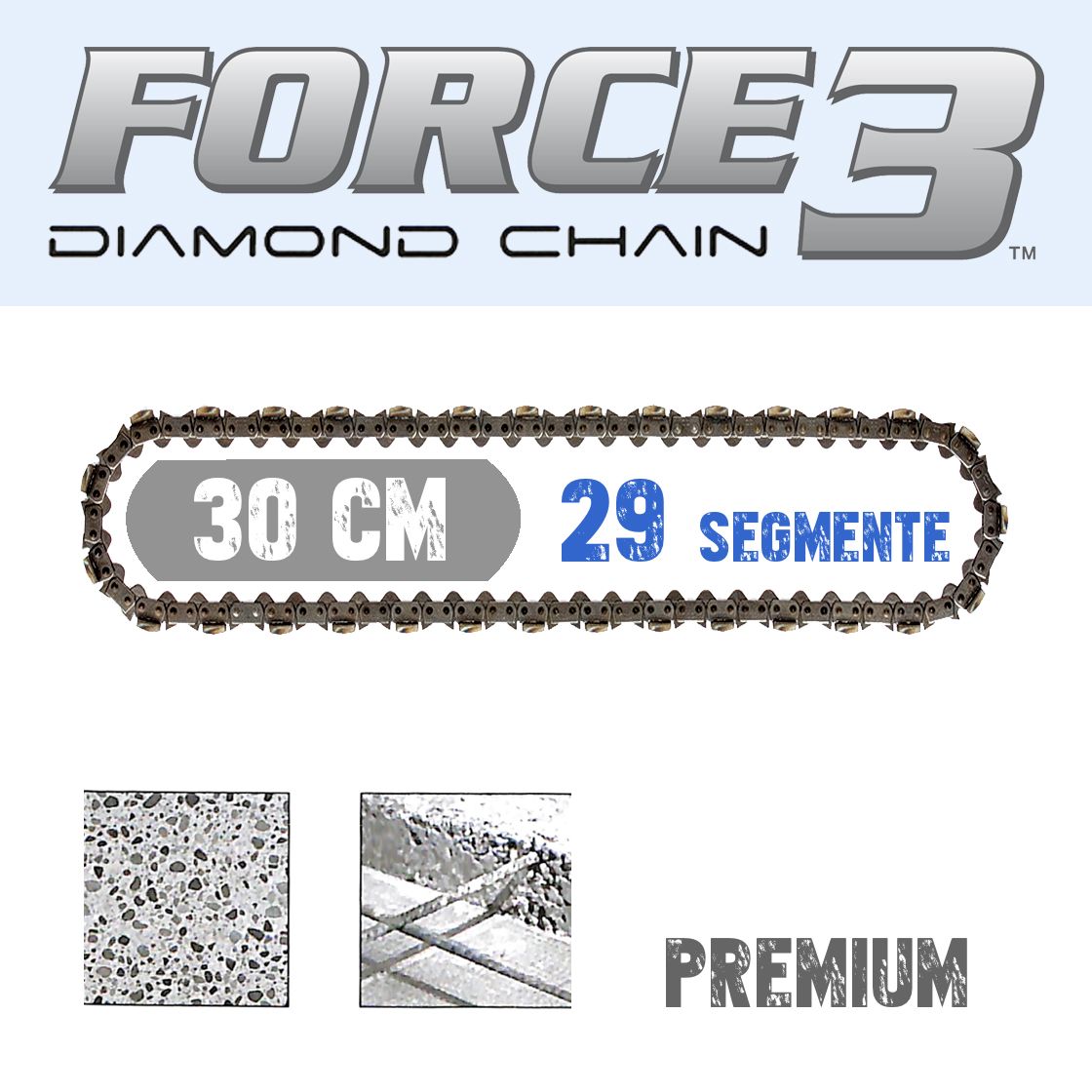 ICS-F-PREM-L30-S29 F3 Diamantkette 30 cm PREMIUM (Def)
