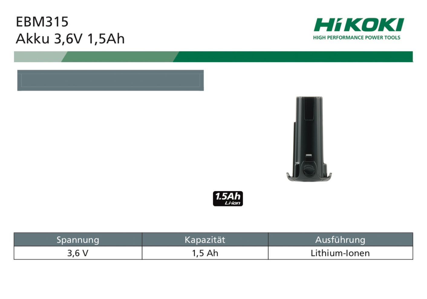 h-326299 Wechselakku 3,6V EBM315 1,5 Ah (1 Detail1)